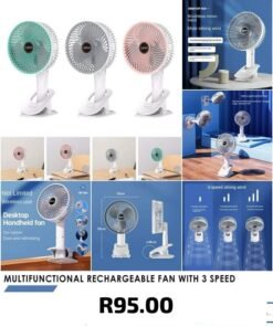 Rechargeable fan with 3 speed