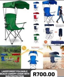 Lakefront Foldable Beach Canopy Chair With Sun Protection