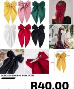 Long Ribbon Big Bow Satin