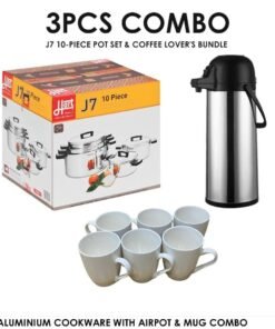 J7 Alminium Cookware With Airpot & Mug Combo